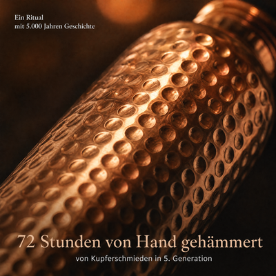Copper & Soul Kupferflasche – Handgehämmert