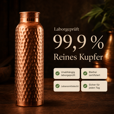 Copper & Soul Kupferflasche – Handgehämmert