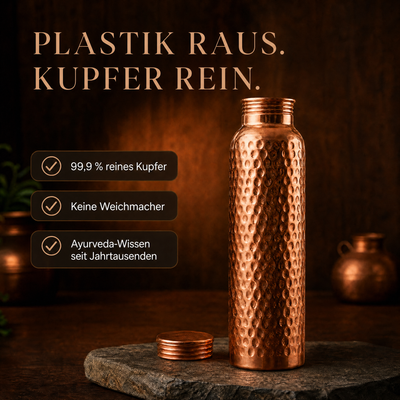 Copper & Soul Kupferflasche – Handgehämmert